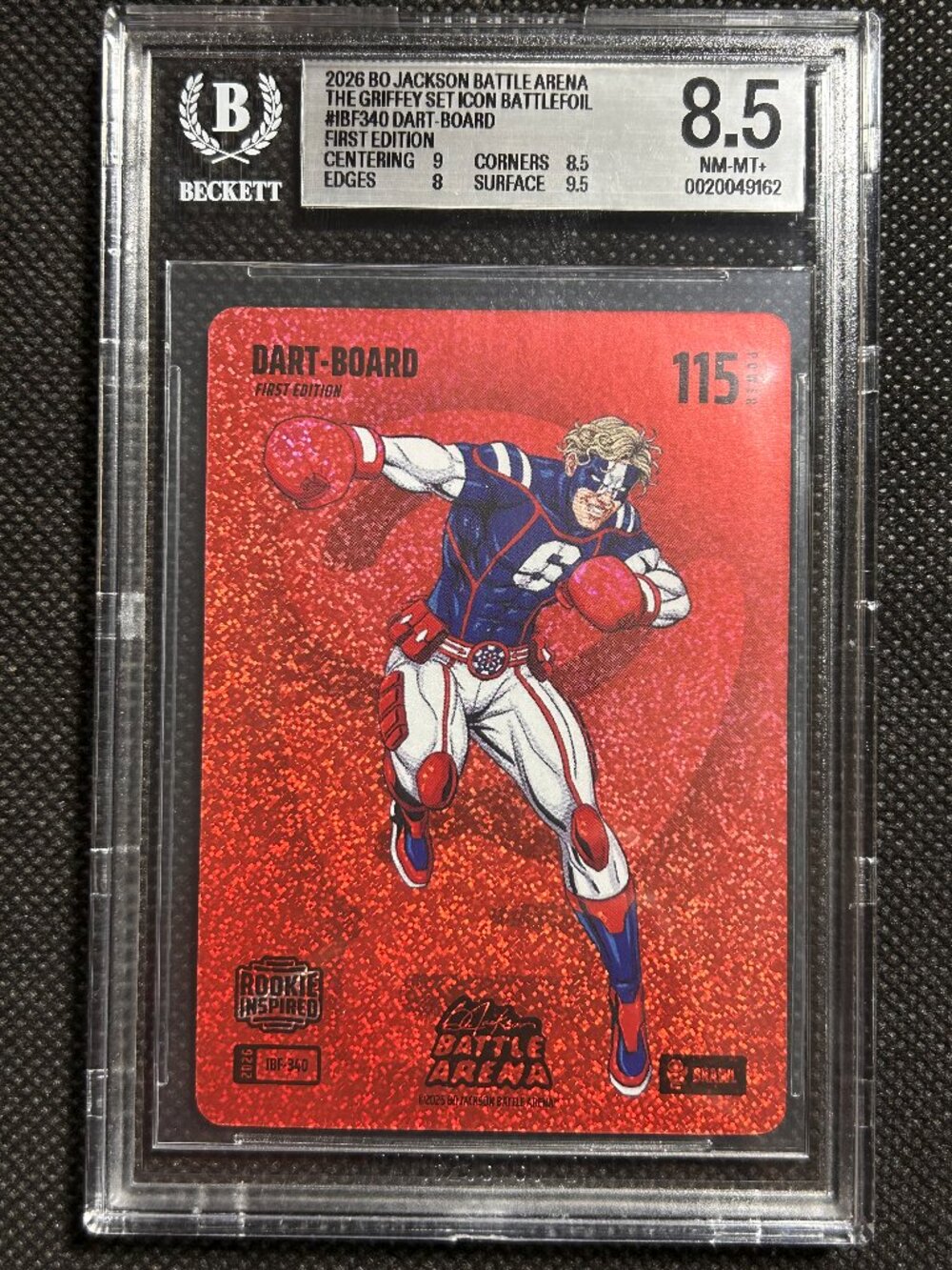 2026 Battle Arena Dart-Board Rookie Icon Battlefoil BRAWL Jaxson Dart RC BGS 8.5